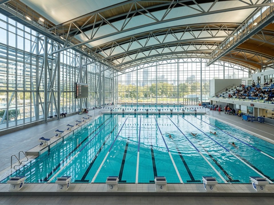 Centro Acuático Metropolitano con alberca semiolímpica